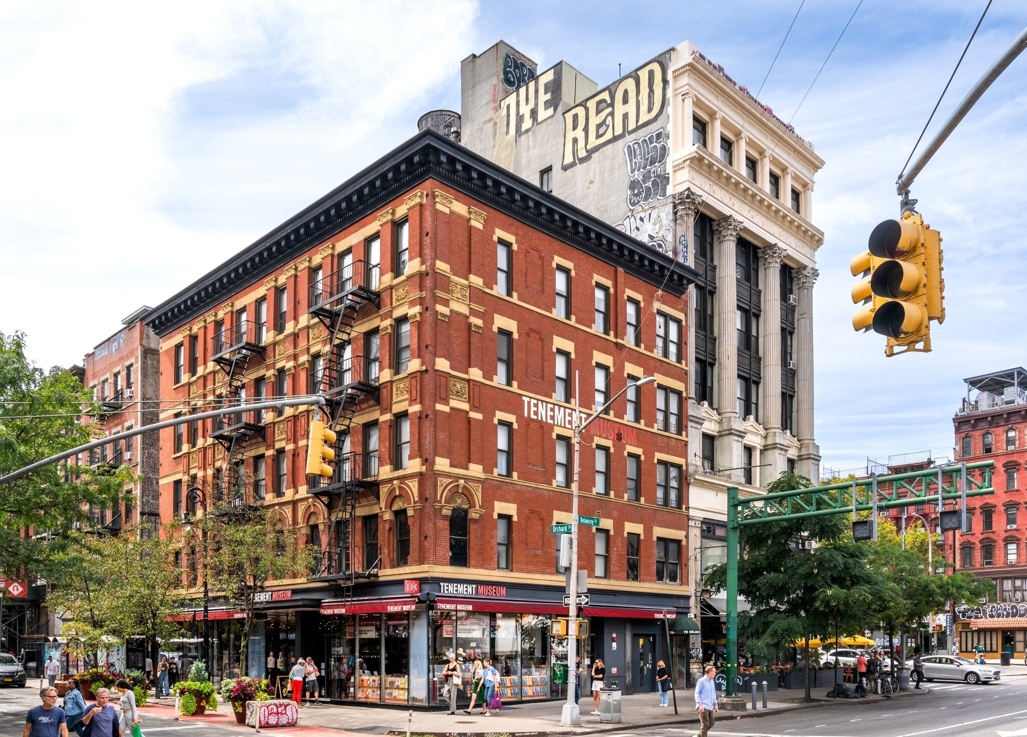 Lower East Side Tenement Museum located at 97 and 103 Orchard Street in the Lower East Side neighborhood of Manhattan, New York City, is a National Historic Site.