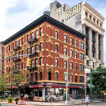 Lower East Side Tenement Museum located at 97 and 103 Orchard Street in the Lower East Side neighborhood of Manhattan, New York City, is a National Historic Site.