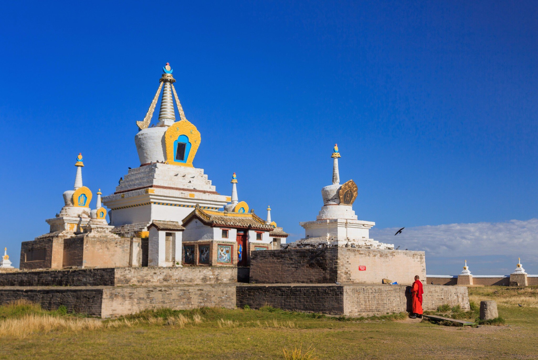 Mongolia, Stupa of Erdene Zuu monastery in the town of Kharkhorin