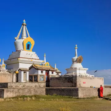 Mongolia, Stupa of Erdene Zuu monastery in the town of Kharkhorin