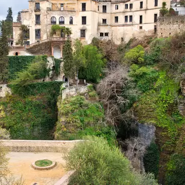View of La Casa del Rey Moro in Ronda, Spain.