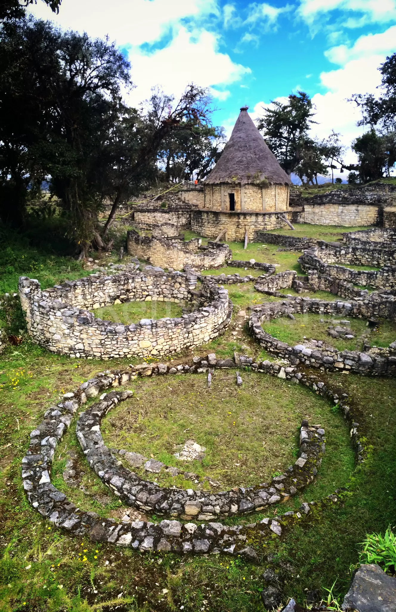 Ruins of the highland fortress of the Chacapoya people at Kuelap