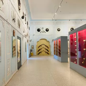 Alwar Museum Interior in Alwar, Rajasthan, India.