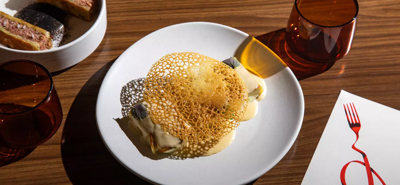 A beautifully plated dish at Bad Idea.