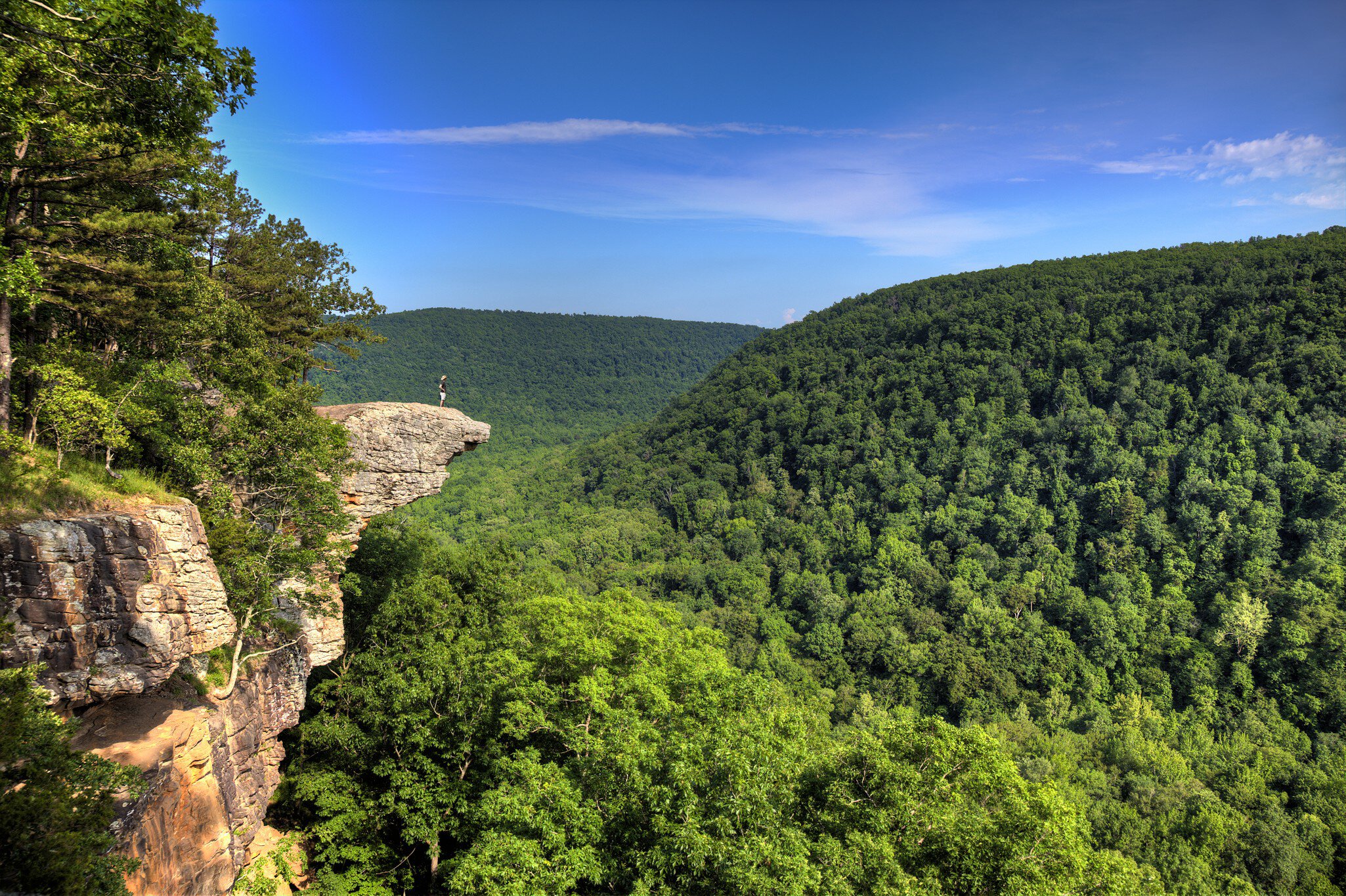 Hiker on Cliff