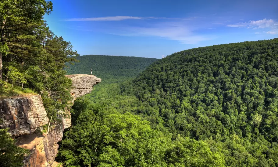 Hiker on Cliff
