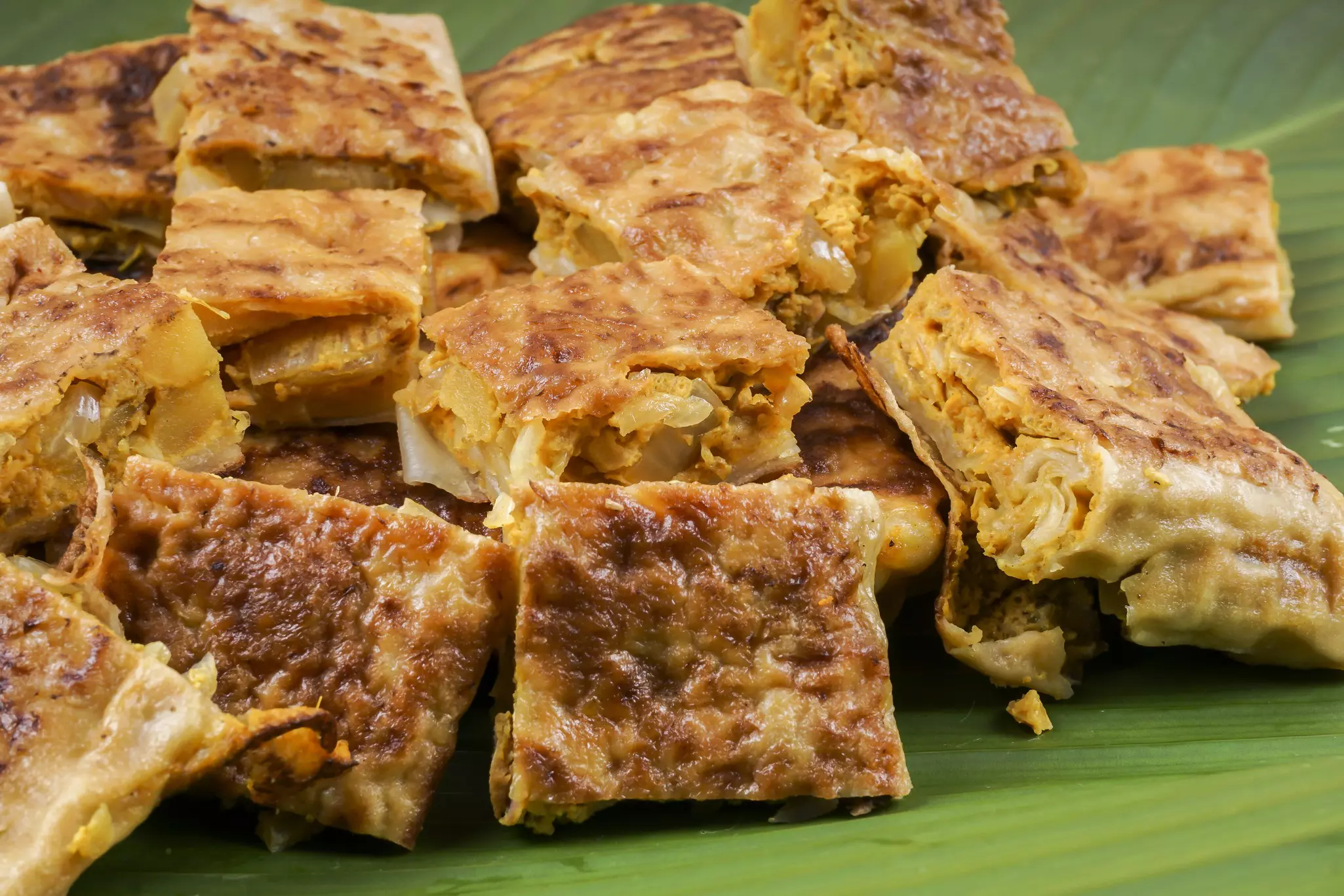 Indian-inspired murtabak is a popular Singapore snack. 