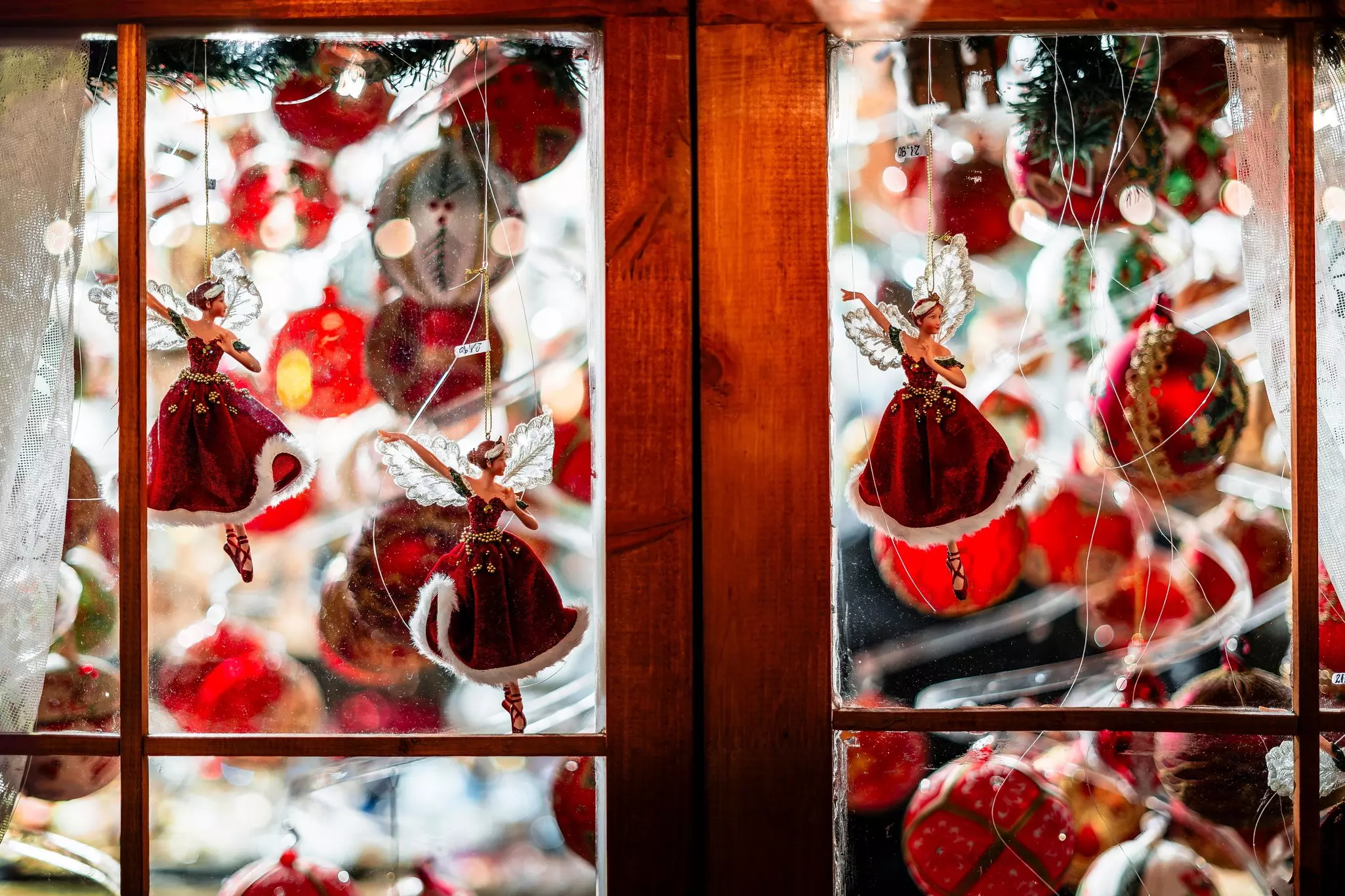 Christmas ornaments for sale in Vienna, Austria