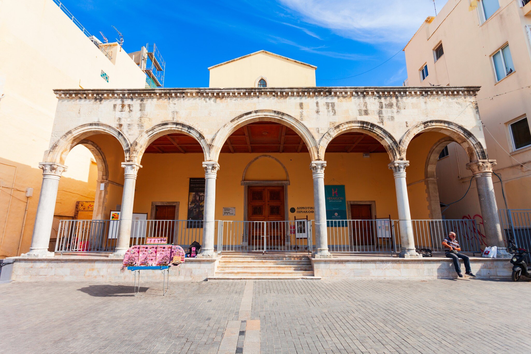Heraklion, Greece - October 13, 2021: Basilica of Saint Mark or Hagios Markos is a former roman catholic church in the center of Heraklion city, Crete island in Greece, License Type: media, Download Time: 2025-12-02T18:56:54.000Z, User: LP_YKhanna, Editorial: true, purchase_order: 65050 - Digital Destinations and Articles, job: LP, client: App Content, other: Yuvraj Khanna