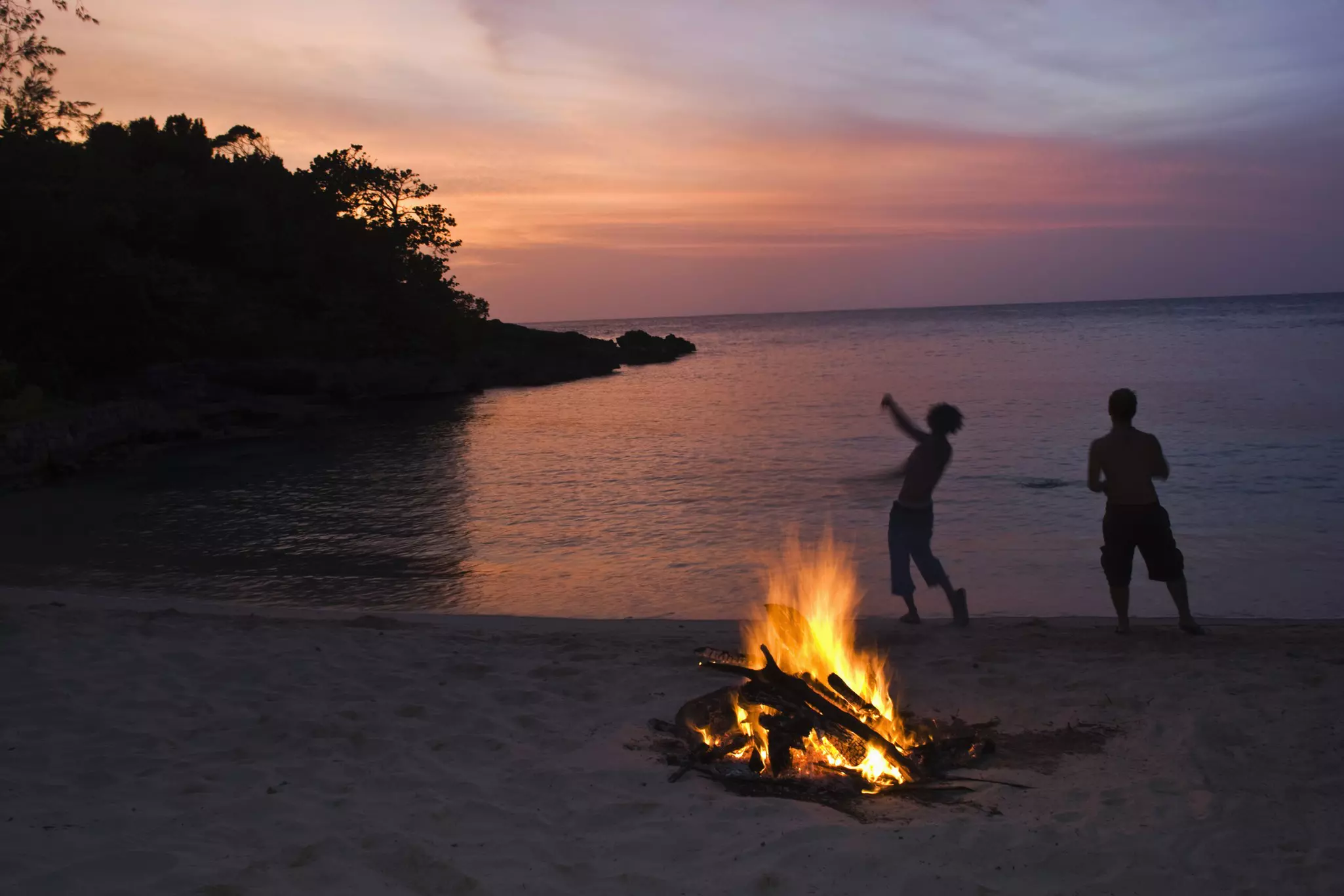 People who want to keep the dancehall party going will usually gather at a nearby beach © Jupiterimages / Getty Images