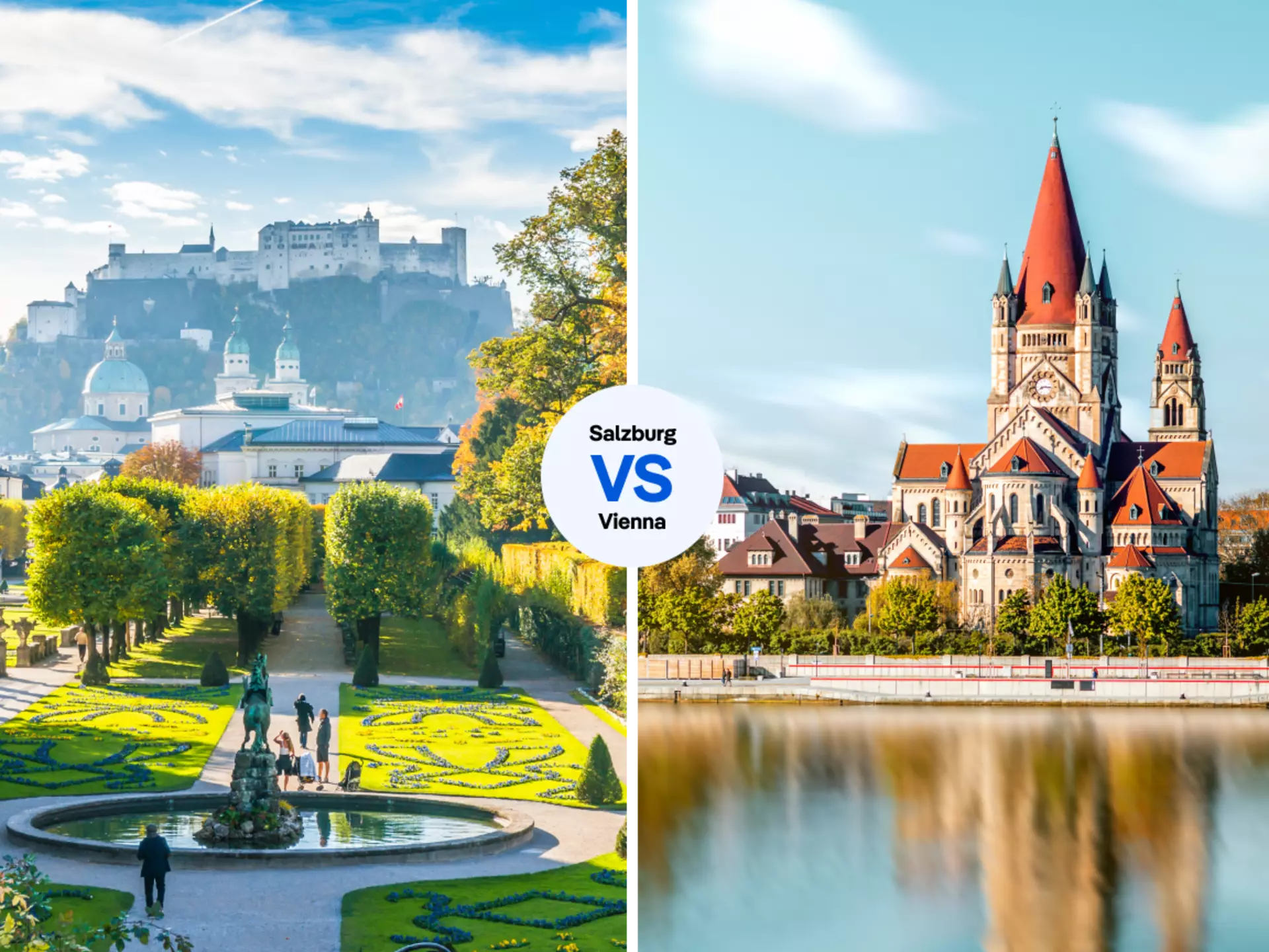 Are you more dazzled by Mirabell Gardens in Salzburg, or St Francis of Assisi Church in Vienna? © iStock