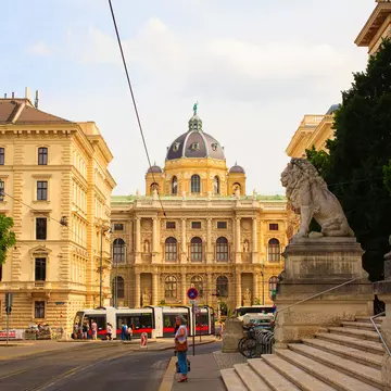 VIENNA, AUSTRIA - MAY, 22: Entrance of the Palace of Justice. In the background the Natural History Museum on May 22, 2018, License Type: media, Download Time: 2025-02-10T20:42:38.000Z, User: rhylton_redventures, Editorial: true, purchase_order: 56530 - Guidebooks, job: Lonely Planet WIP, client: Lonely Planet WIP, other: Rhianydd Hylton