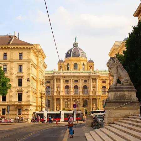 Ornate government buildings in Vienna