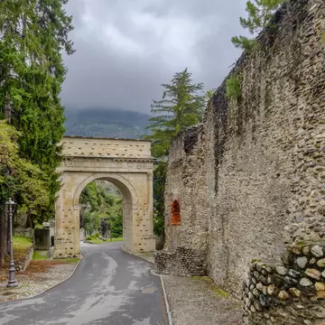 The Arch of Augustus of Susa, a monument originally built at the end of the 1st century BC.