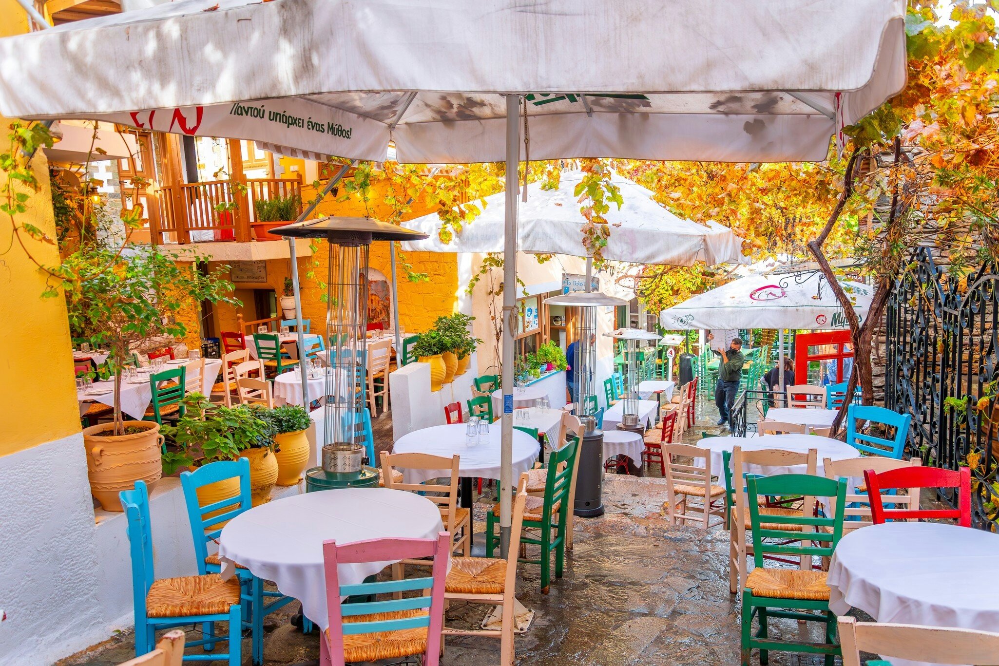 Cafes in Athens' Plaka neighbourhood. Bill Anastasiou / Shutterstock