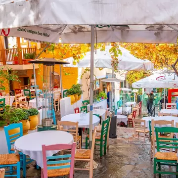 Cafes in Athens' Plaka neighbourhood. Bill Anastasiou / Shutterstock