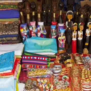 Handicrafts, textiles and jewellery, just some of the delights on sale in Chiang Mai. Stuart Dee / Getty Images