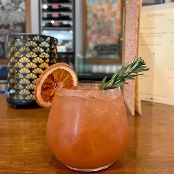 An aperitivo at 1894 bar in Vroman's bookstore, Los Angeles