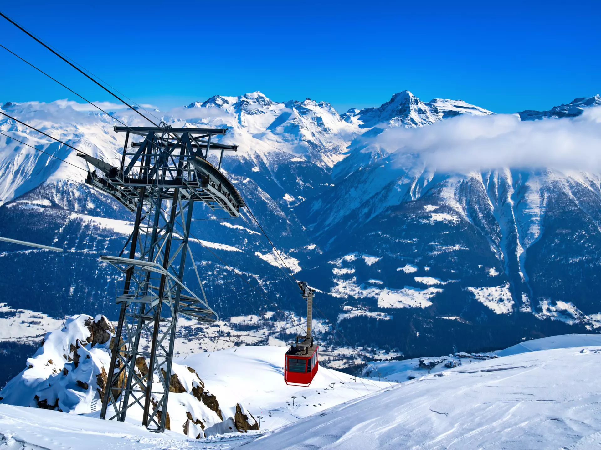 Cable car at Eggishorn in the canton of Valais, Switzerland. SSKH-Pictures/Shutterstock