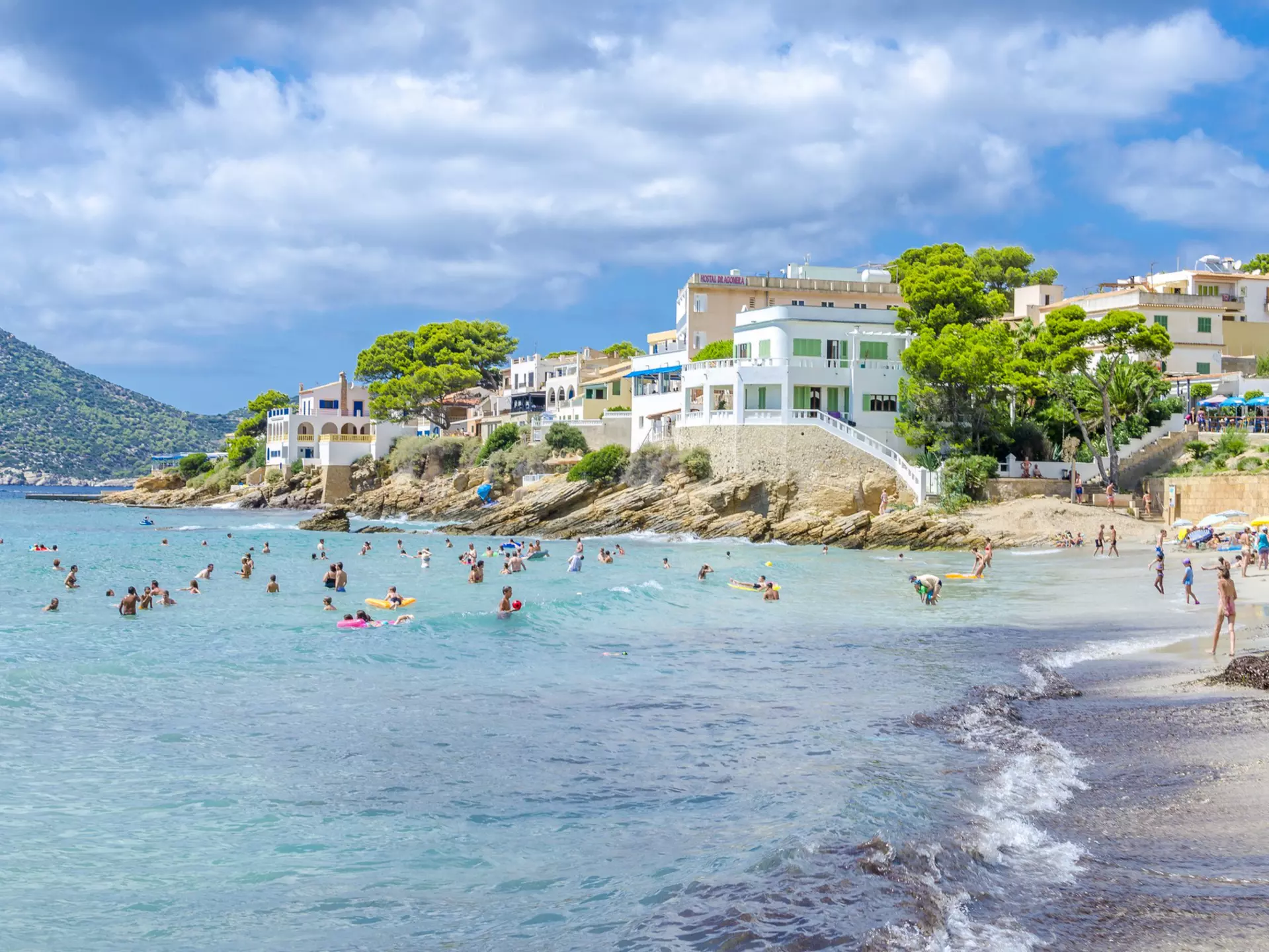 Spain, Mallorca, view to beach of Sant Elm