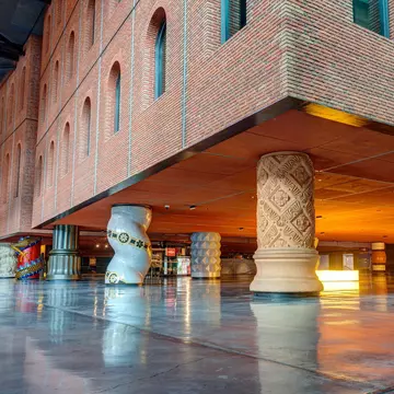 Interior view of the Azkuna Zentroa – a multi-purpose venue designed by Philippe Starck – in Bilbao, Spain.