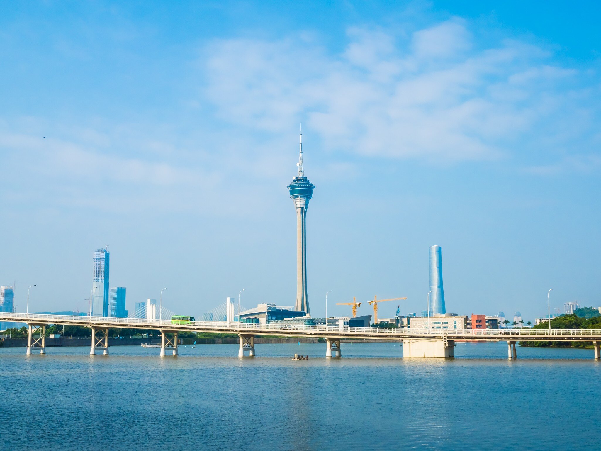 Beautiful architecture building of macau tower in the macau city skyline, License Type: media, Download Time: 2026-08-26T16:59:34.000Z, User: LP_NZhan, Editorial: false, purchase_order: 65050 - Digital Destinations and Articles, job: App Content, client: Lonely Planet App, other: Nadine Zhan 