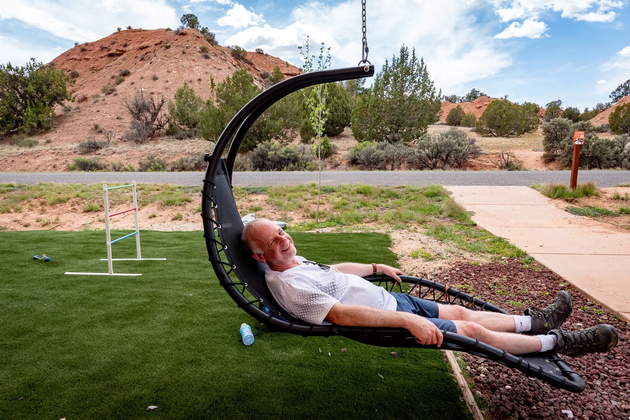 Stuart in Kodachromin Basin Welcome Center