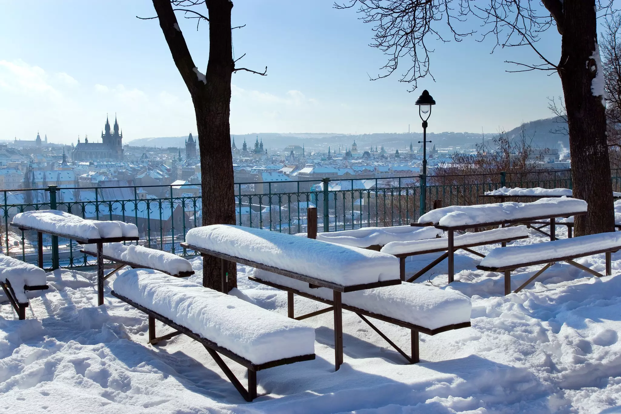 Letna park, view on Old town district, Prague (UNESCO), Czech Republic, Europe