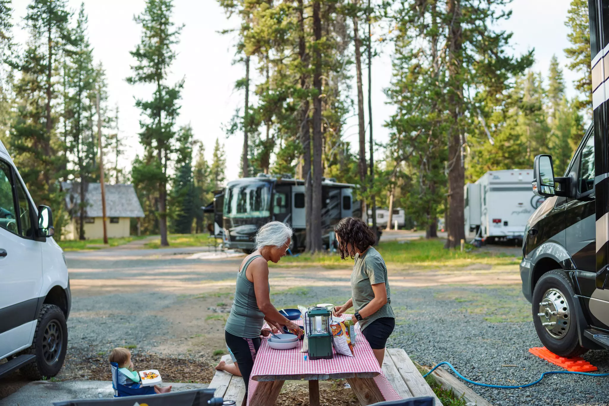 Rates for an RV at a campsite in Oregon start at $30 © Fly View Productions / Getty Images