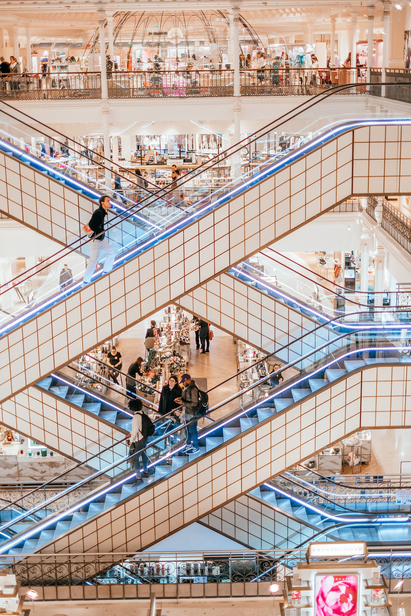 Paris, France - April 8, 2019: elevators at Le Bon Marche department store in Paris.  License Type: media  Download Time: 2023-12-03T00:28:16.000Z  User: claramonitto  Is Editorial: Yes  purchase_order:   