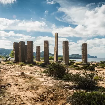 Ibizia Stonehenge. The world's biggest sun clock; Shutterstock ID 1216742404;