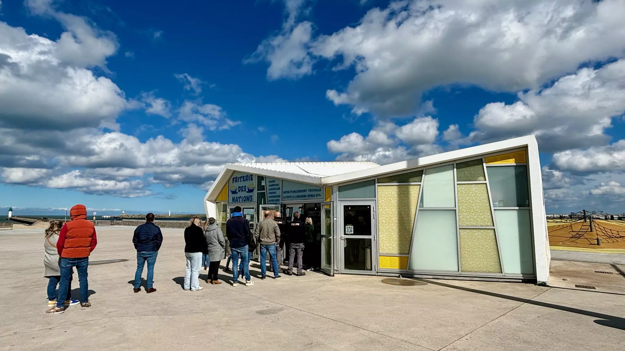 The beachside Friterie des Nations is the place to stop for fries © Nicola Williams / Lonely Planet