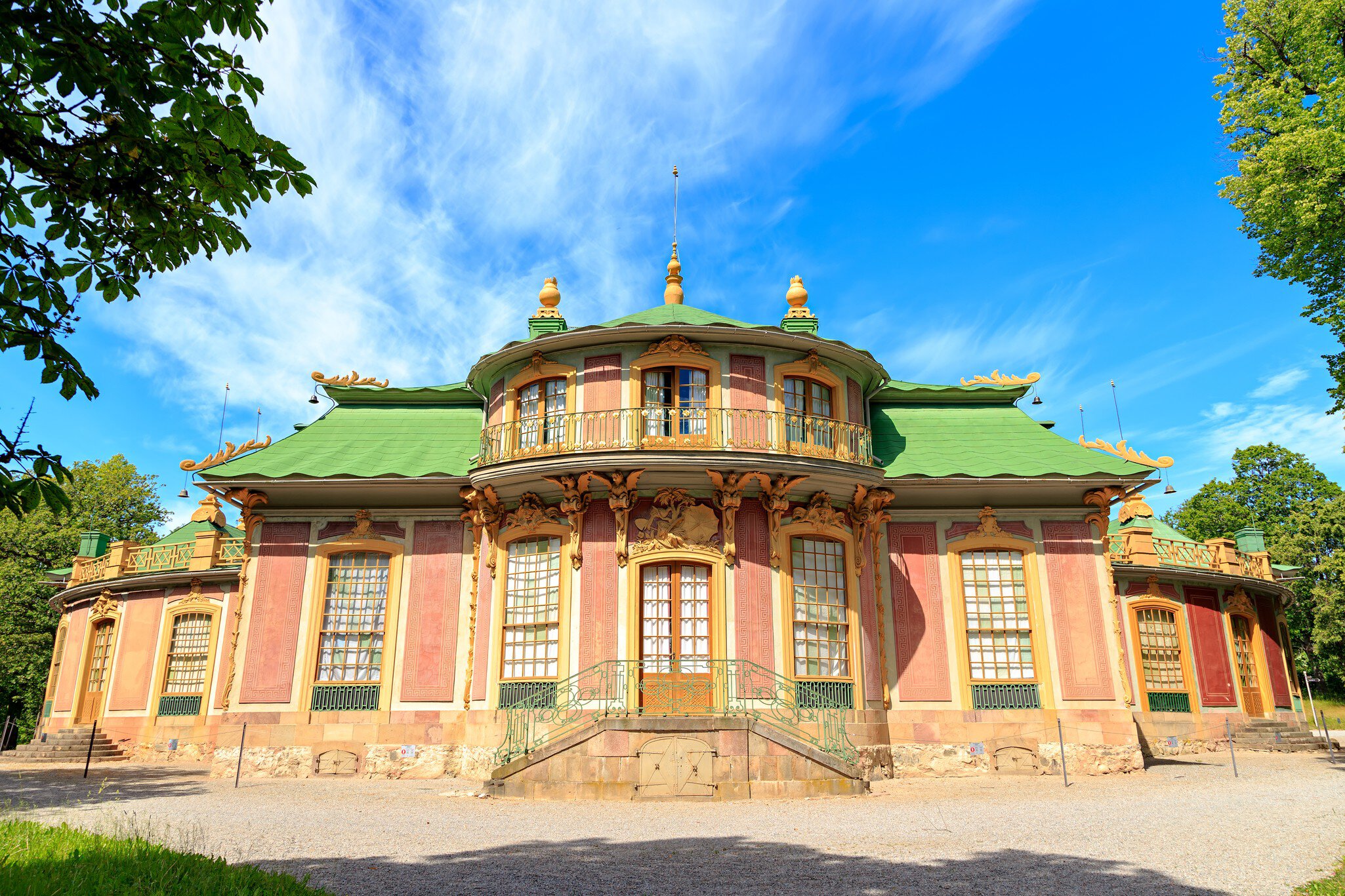 Stockholm, Sweden - June 23, 2019: Drottningholm Palace Garden. Chinese Pavilion (Kina slott); Shutterstock ID 1539842003;