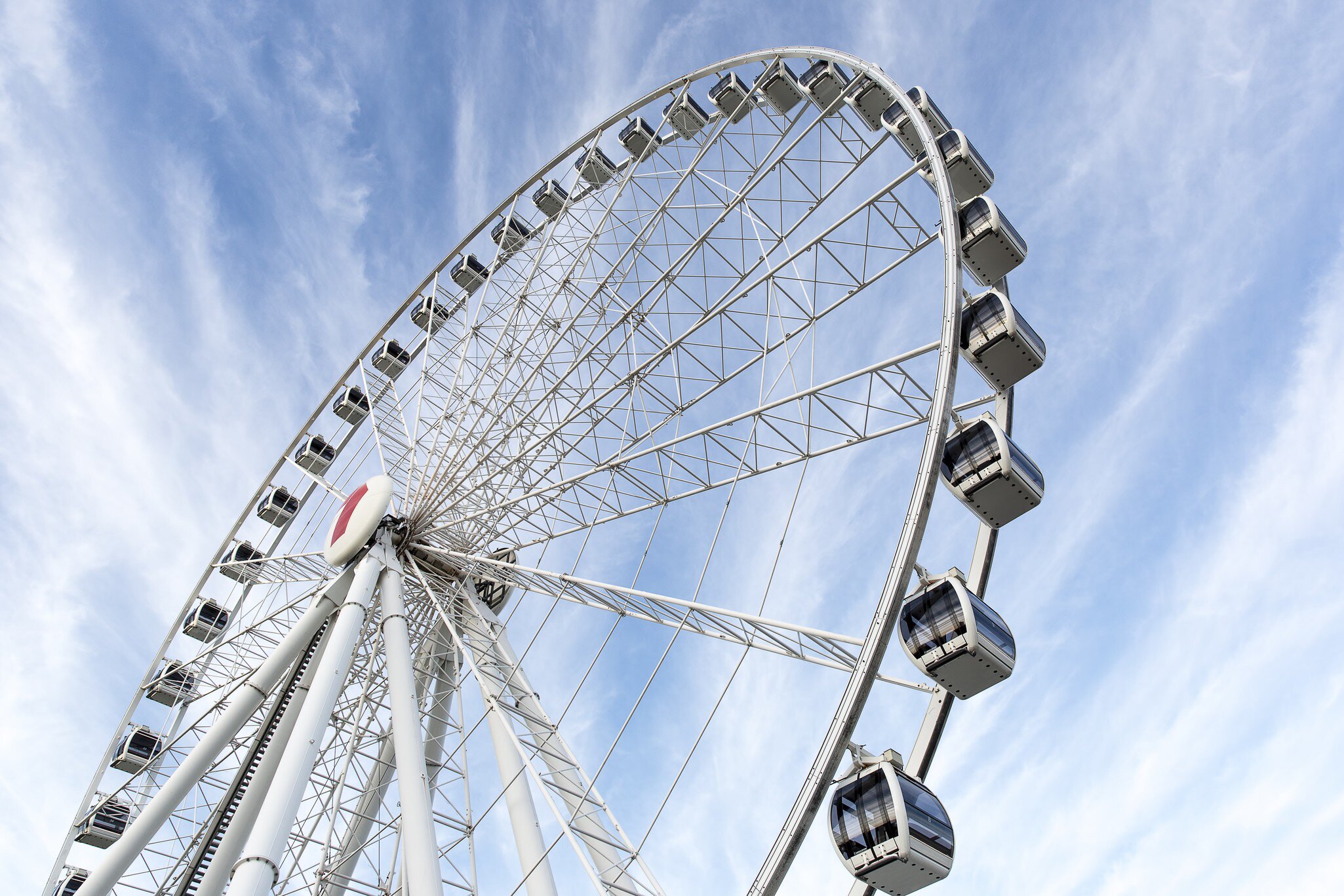 View of the Wheel of Brisbane located at the Southbank Parklands in Brisbane, Australia.