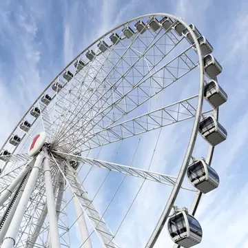 View of the Wheel of Brisbane located at the Southbank Parklands in Brisbane, Australia.
