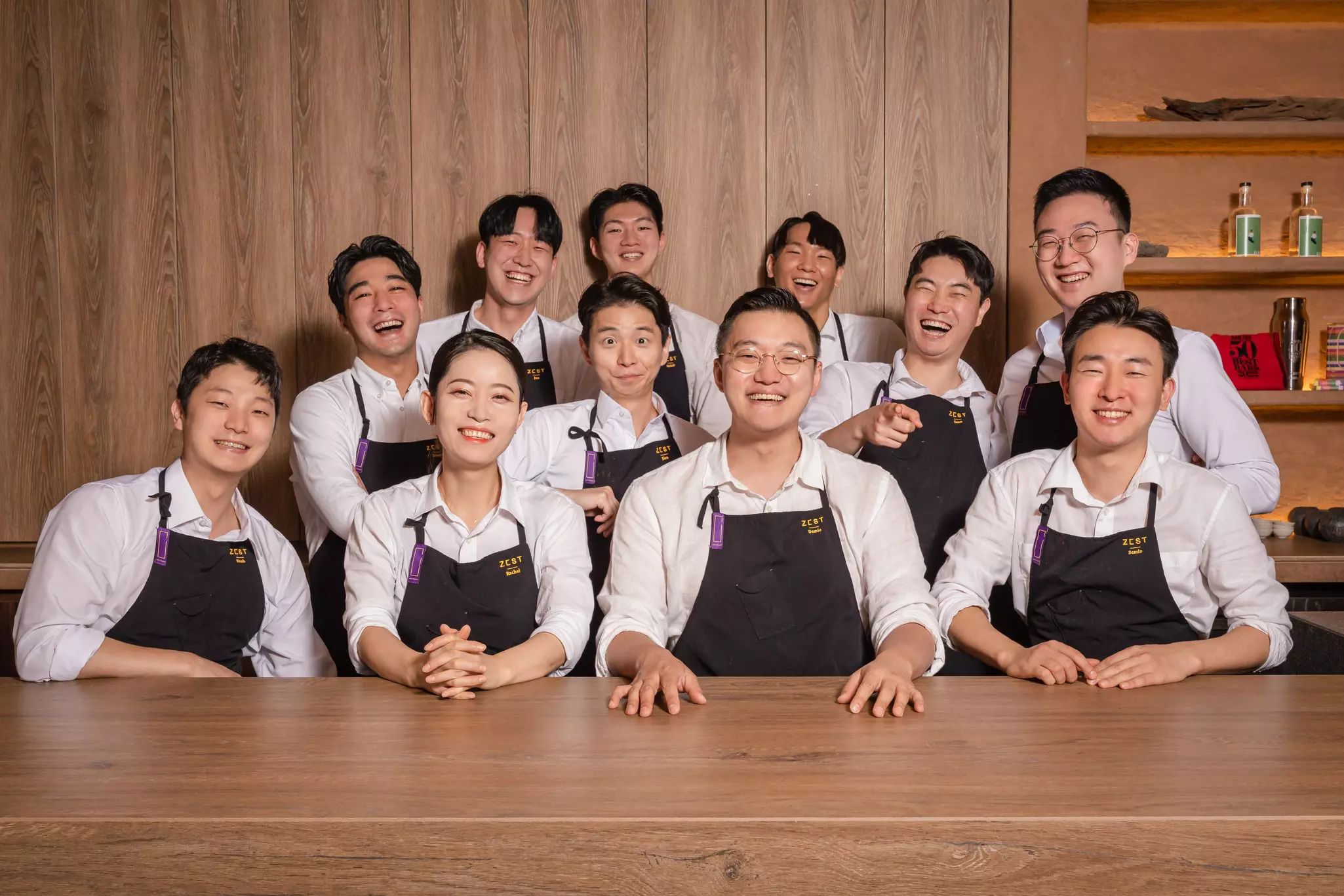 The team at Zest, in Seoul, South Korea won the Best Newcomer award © courtesy The World's 50 Best Bars