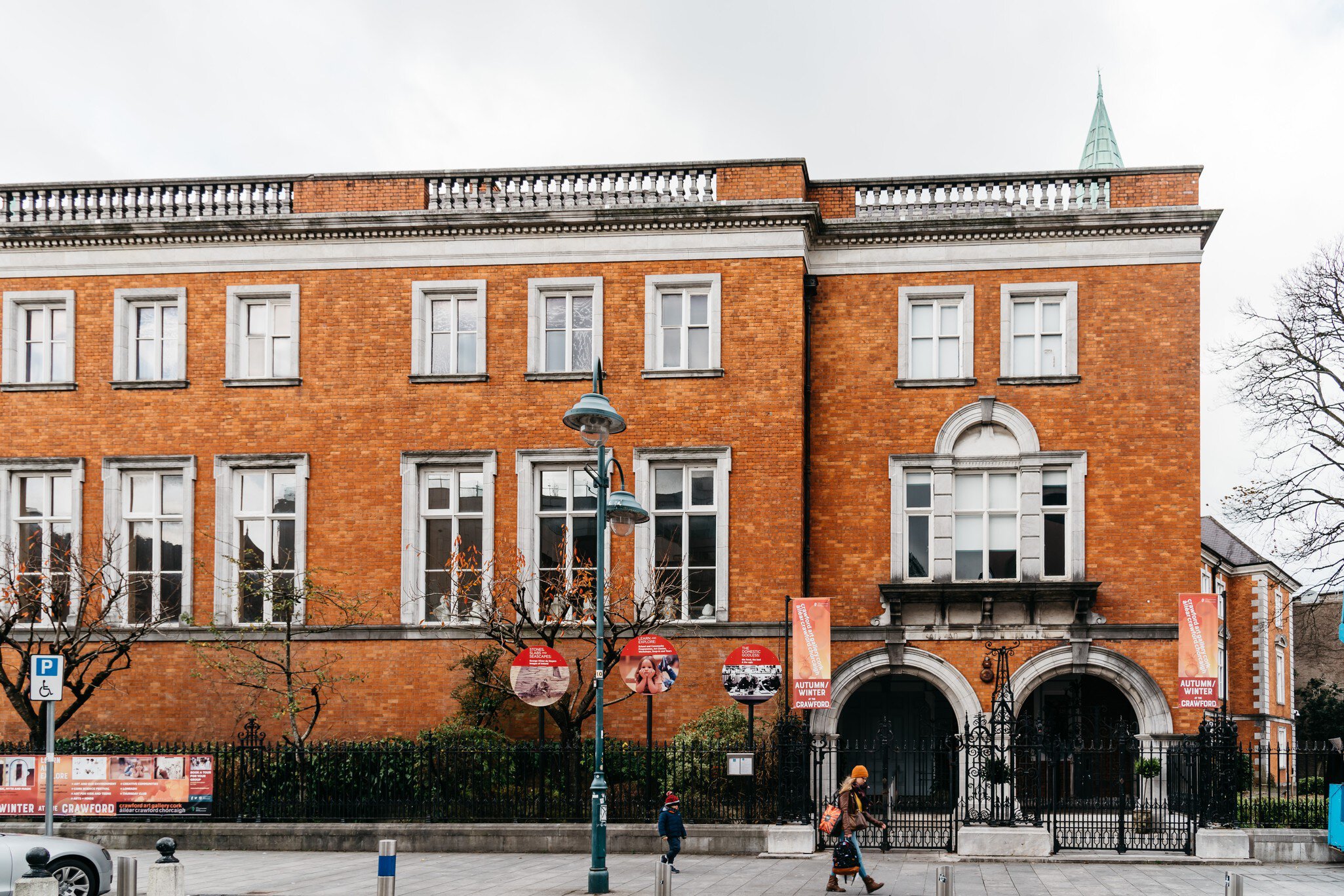 Exterior of Crawford Art Gallery in Emmett Place in Cork, Ireland. 