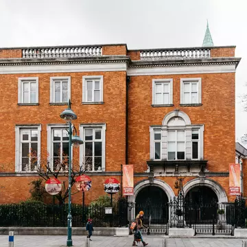 Exterior of Crawford Art Gallery in Emmett Place in Cork, Ireland. 