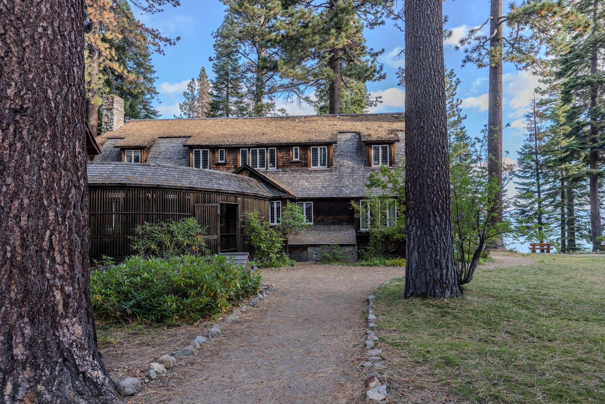 A historic building at Tallac Historic Site, Lake Tahoe, California