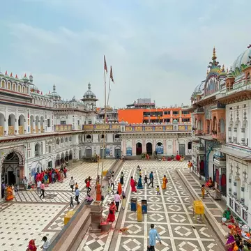 Janaki Mandir, a Hindu temple dedicated to Goddess Sita, in Janakpur, Nepal. Arnav Pratap Singh/Shutterstock 