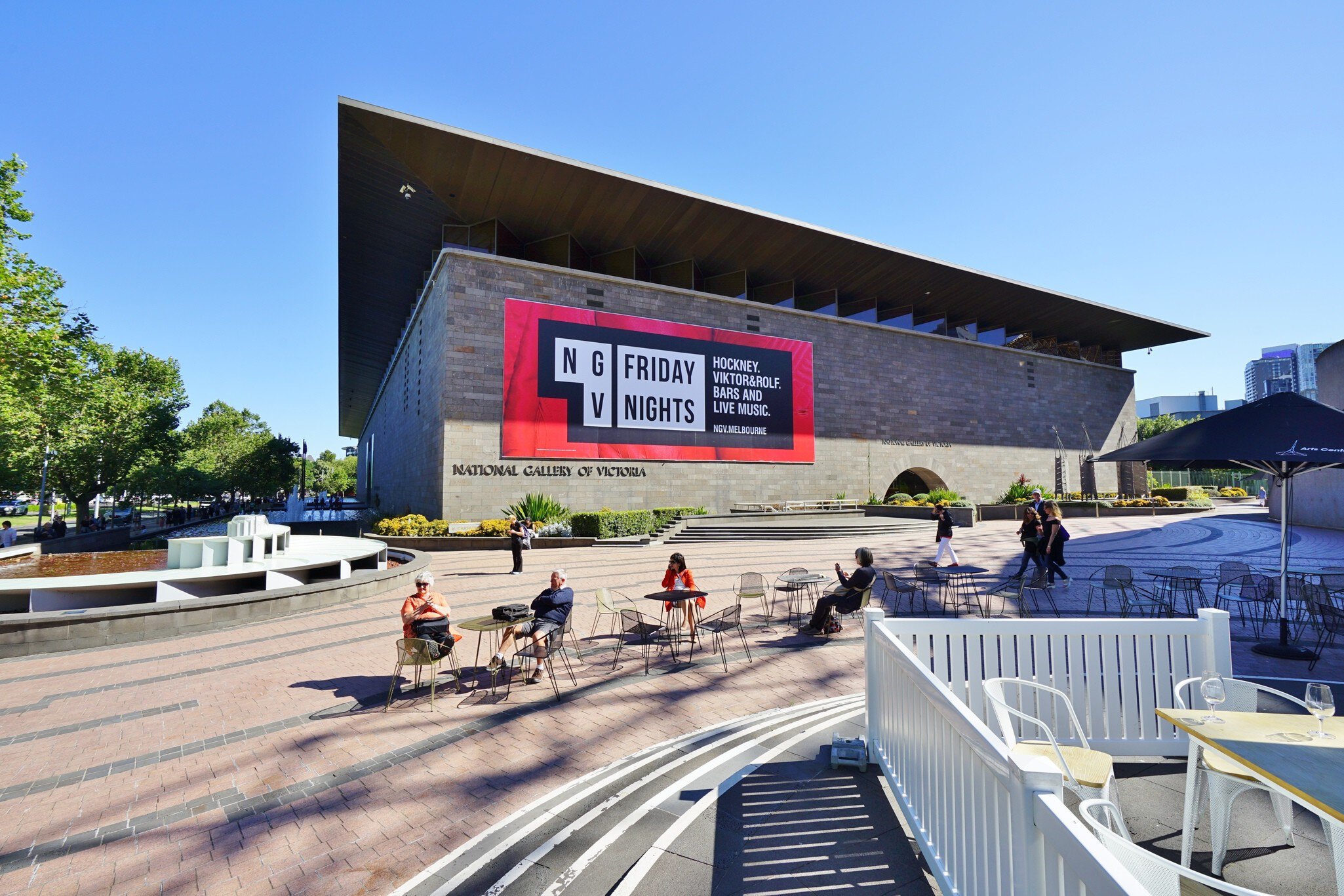 Exterior of The National Gallery of Victoria (NGV), located in Melbourne, is the largest and most visited art museum in Australia.