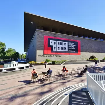 Exterior of The National Gallery of Victoria (NGV), located in Melbourne, is the largest and most visited art museum in Australia.