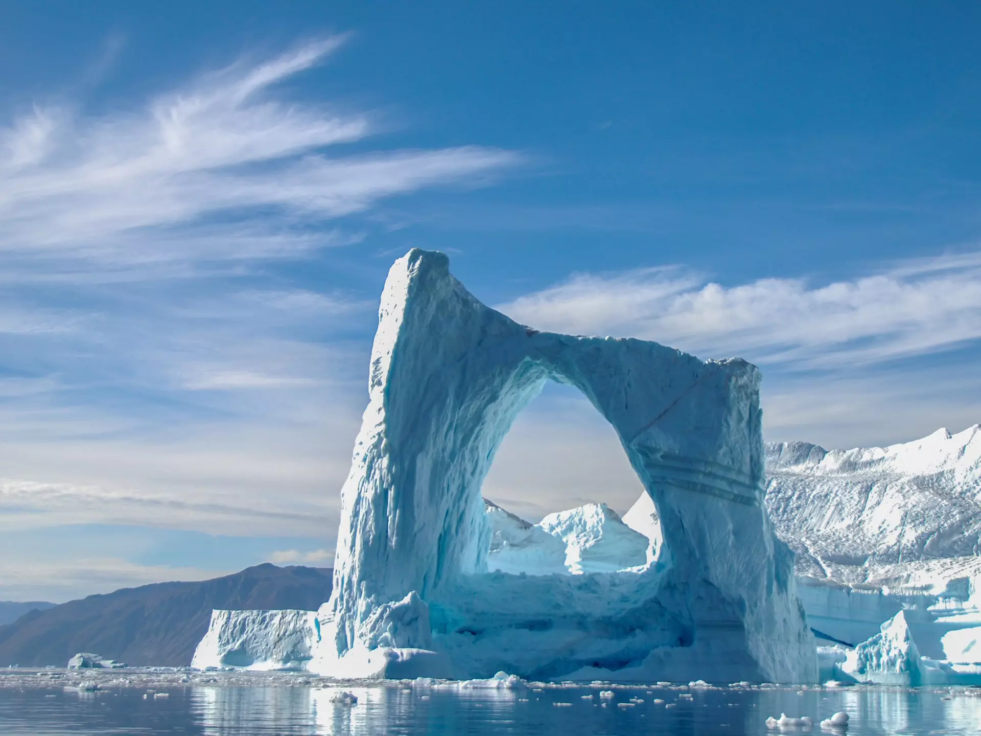 Arch iceberg in Greenland