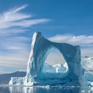 Arch iceberg in Greenland