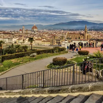A panoramic view of Florence from Piazzale Michelangelo. ArTono/Shutterstock