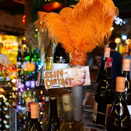 Wine for sale at Bacchanal Wine Bar.