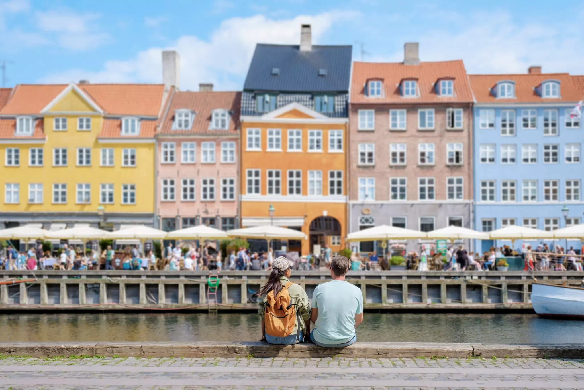 Copenhagen canals and color-blocked homes. fokke baarssen/shutterstock
