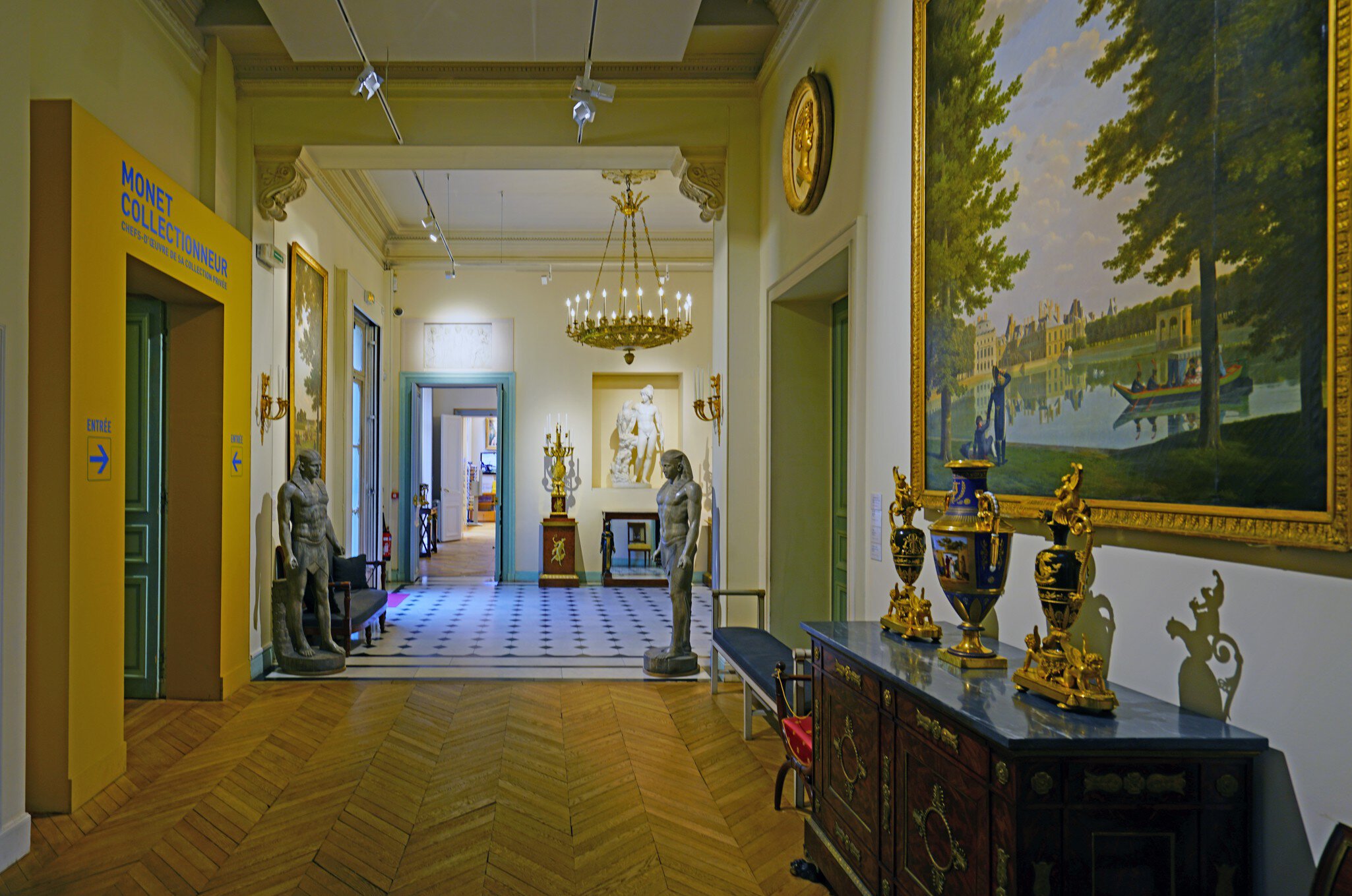 Interior view of the Musée Marmottan Monet, an impressionist paintings museum located in the 16th arrondissement of Paris, France.
