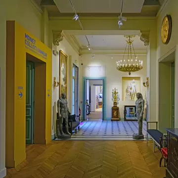 Interior view of the Musée Marmottan Monet, an impressionist paintings museum located in the 16th arrondissement of Paris, France.