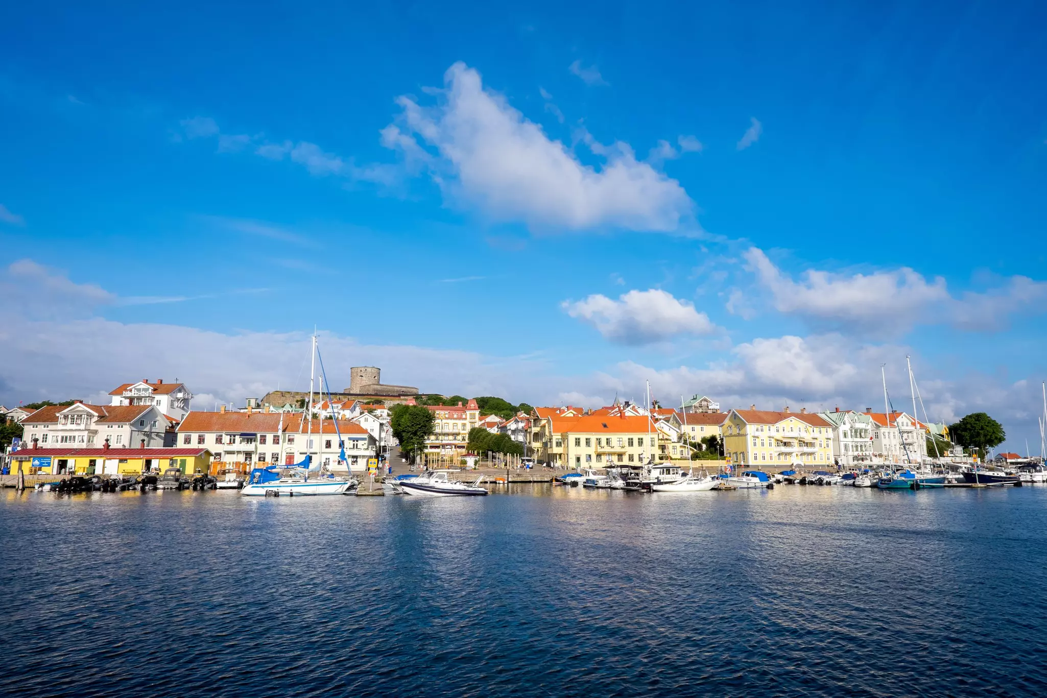 The well-preserved waterfront of Marstrand, Bohuslän Coast